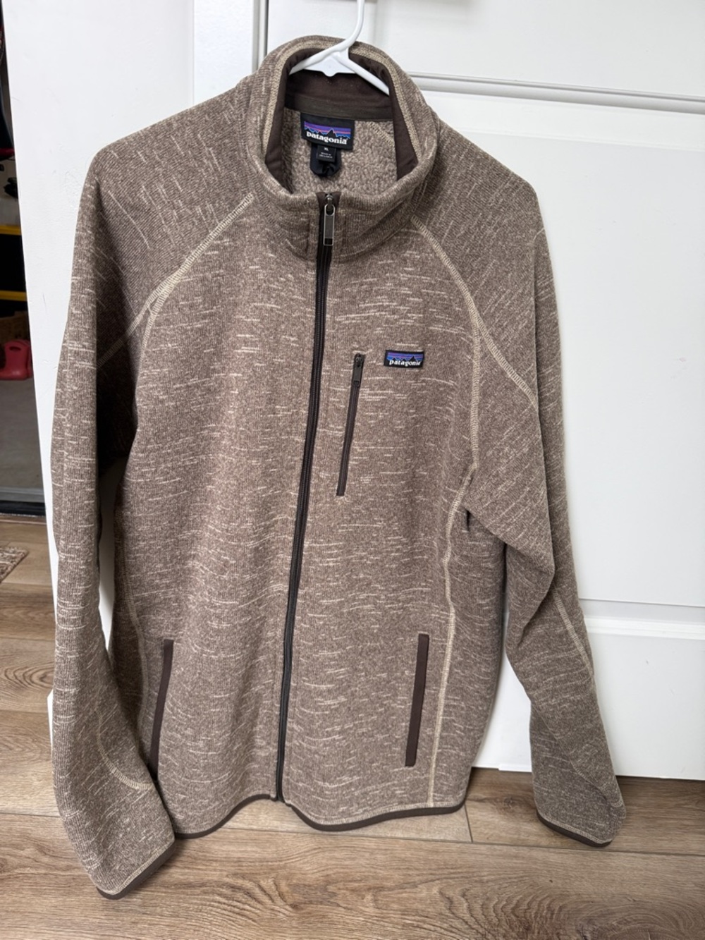 Men’s Patagonia Heathered Brown Full-Zip Fleece